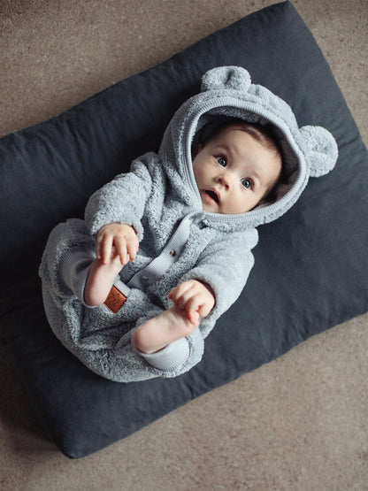 Eared Jumpsuit for Babies and Kids - Fuzzy Grey