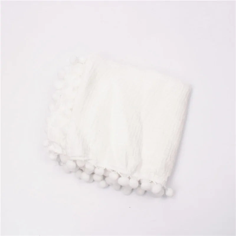 Organic Cotton  Baby Tassel Blankets