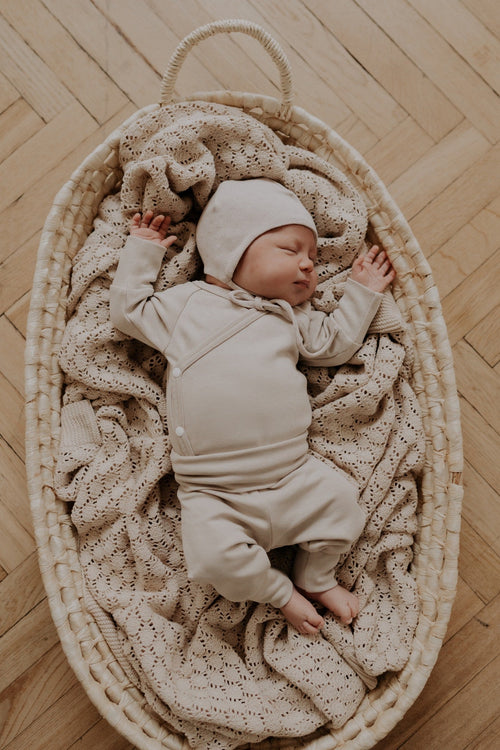 Ribbed Bodysuit with Long Sleeves for Newborn Babies GIA