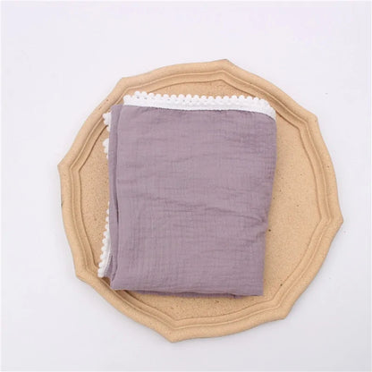 Organic Cotton  Baby Tassel Blankets