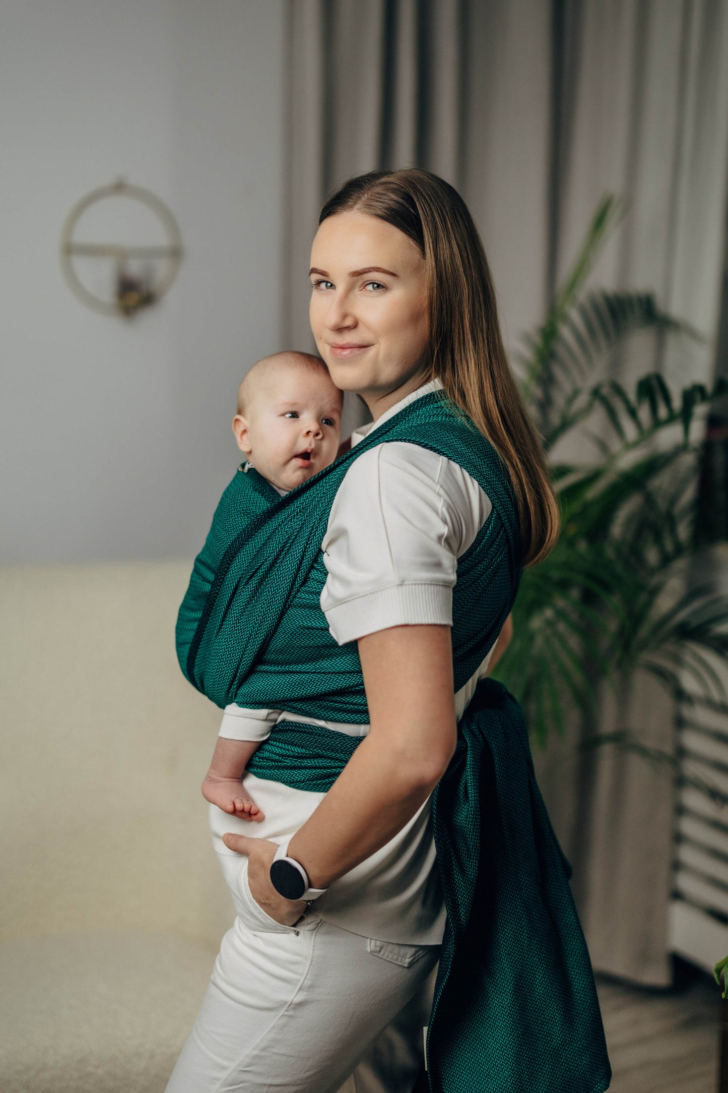 lennylamb woven wrap / vävd sjal - emerald