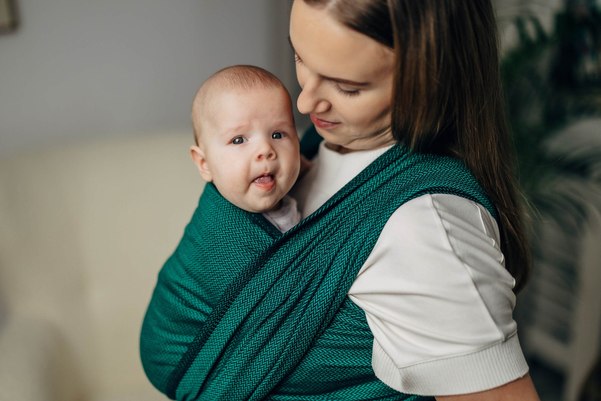 lennylamb woven wrap / vävd sjal - emerald